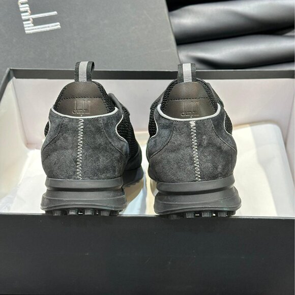 Dunhill Mens Lace-Up Casual Mesh Sneakers Black - Picture 8 of 10